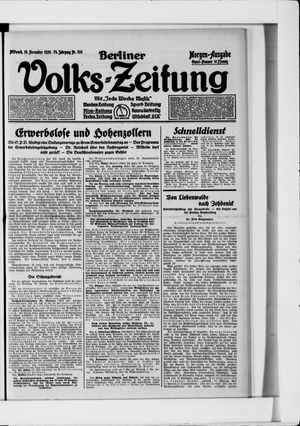 Berliner Volkszeitung vom 10.11.1926