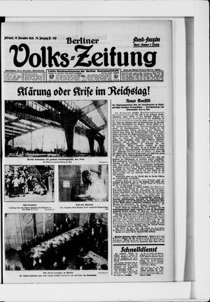 Berliner Volkszeitung vom 10.11.1926