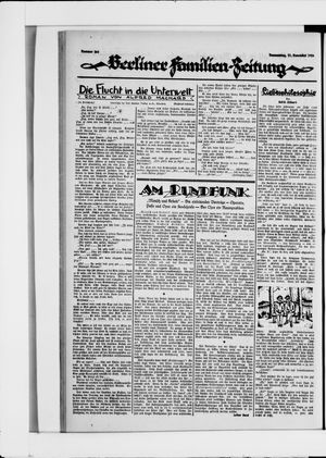 Berliner Volkszeitung vom 11.11.1926
