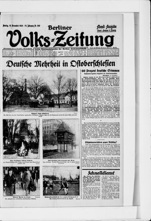 Berliner Volkszeitung vom 15.11.1926