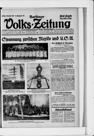 Berliner Volkszeitung vom 19.11.1926