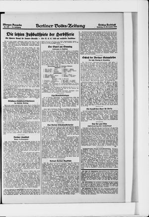 Berliner Volkszeitung vom 21.11.1926