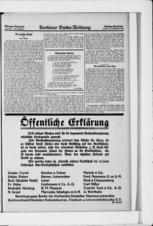 Berliner Volkszeitung vom 28.11.1926