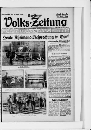 Berliner Volkszeitung vom 06.12.1926