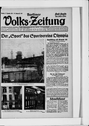 Berliner Volkszeitung vom 21.12.1926