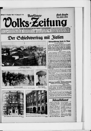 Berliner Volkszeitung vom 29.12.1926