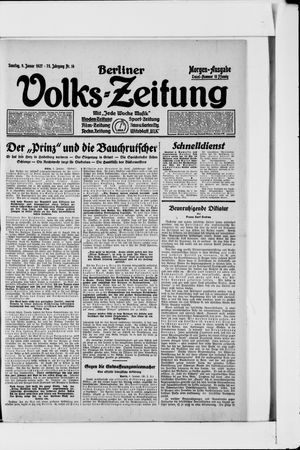 Berliner Volkszeitung on Jan 9, 1927