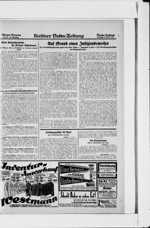 Berliner Volkszeitung vom 09.01.1927