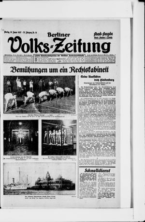 Berliner Volkszeitung vom 10.01.1927