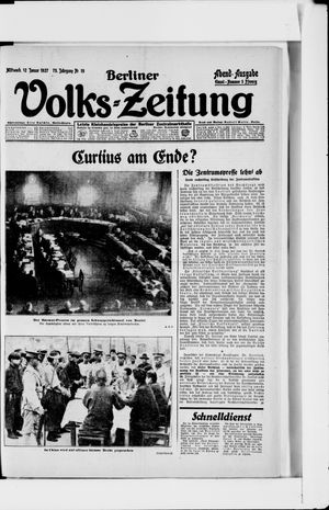 Berliner Volkszeitung vom 12.01.1927