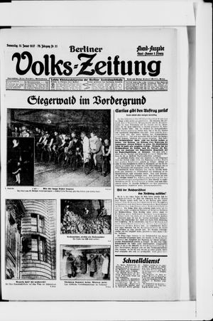Berliner Volkszeitung vom 13.01.1927
