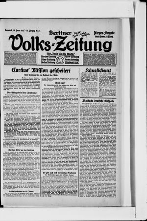 Berliner Volkszeitung on Jan 15, 1927