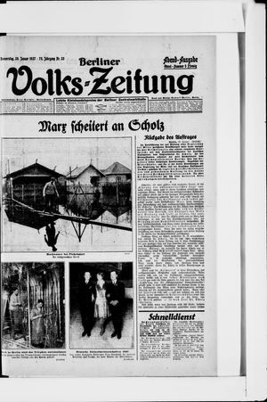 Berliner Volkszeitung vom 20.01.1927
