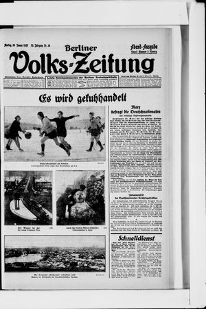 Berliner Volkszeitung vom 24.01.1927