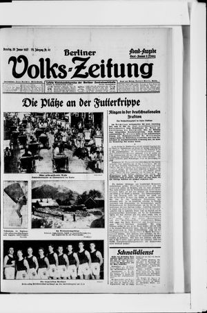 Berliner Volkszeitung vom 25.01.1927