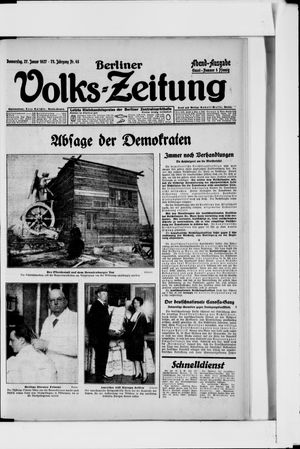 Berliner Volkszeitung on Jan 27, 1927