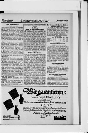 Berliner Volkszeitung vom 29.01.1927