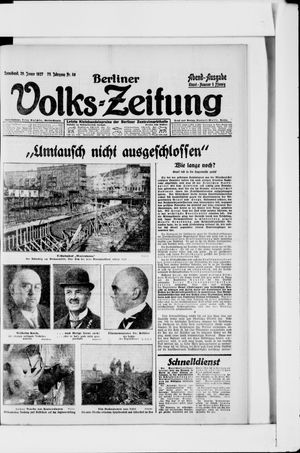Berliner Volkszeitung vom 29.01.1927