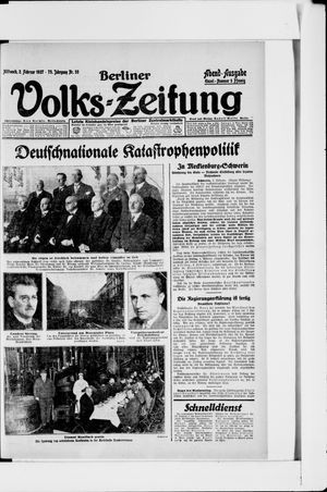 Berliner Volkszeitung vom 02.02.1927