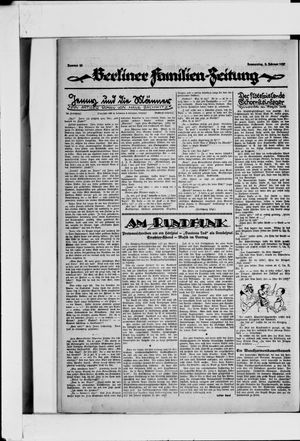 Berliner Volkszeitung vom 03.02.1927