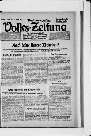 Berliner Volkszeitung vom 05.02.1927