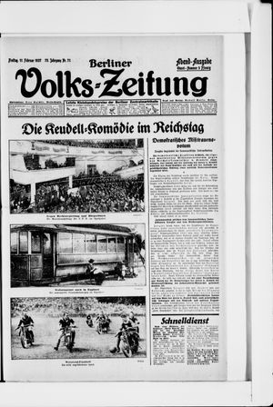 Berliner Volkszeitung on Feb 11, 1927