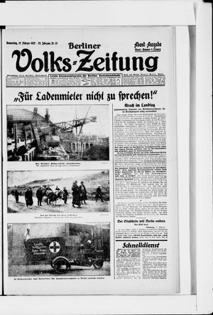 Berliner Volkszeitung on Feb 17, 1927