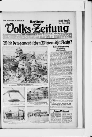 Berliner Volkszeitung on Feb 18, 1927