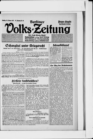 Berliner Volkszeitung on Feb 20, 1927
