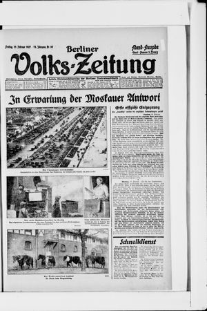 Berliner Volkszeitung vom 25.02.1927