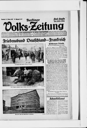Berliner Volkszeitung on Feb 26, 1927