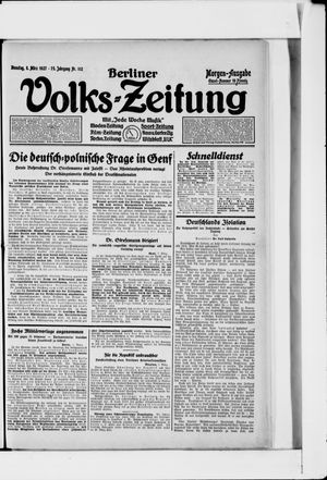 Berliner Volkszeitung vom 08.03.1927