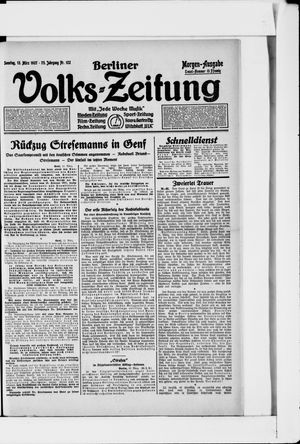 Berliner Volkszeitung vom 13.03.1927
