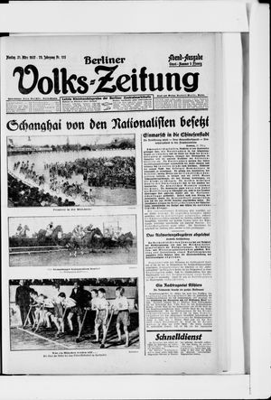 Berliner Volkszeitung on Mar 21, 1927