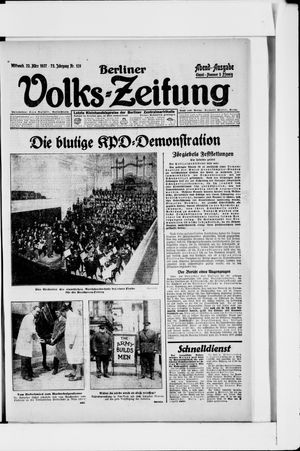 Berliner Volkszeitung vom 23.03.1927