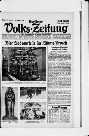 Berliner Volkszeitung on Mar 26, 1927