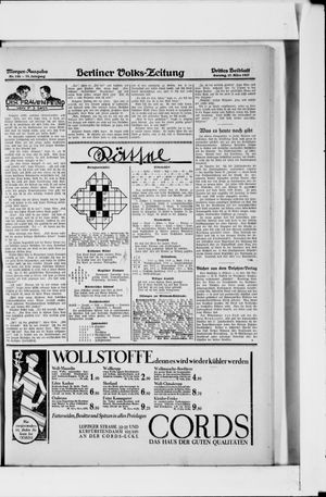 Berliner Volkszeitung vom 27.03.1927