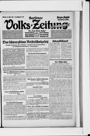 Berliner Volkszeitung vom 30.03.1927