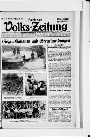Berliner Volkszeitung on Mar 30, 1927