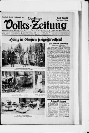 Berliner Volkszeitung on Mar 31, 1927