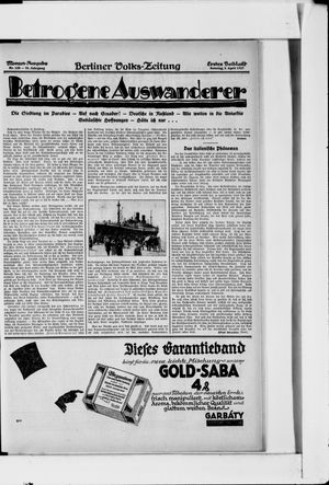 Berliner Volkszeitung on Apr 3, 1927