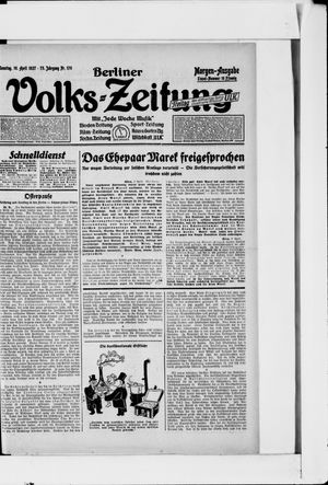 Berliner Volkszeitung vom 10.04.1927