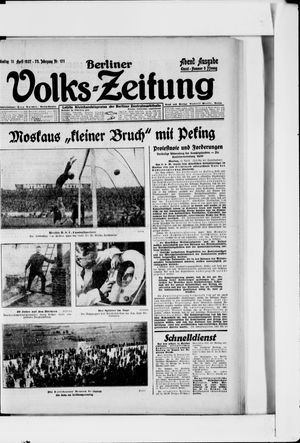 Berliner Volkszeitung on Apr 11, 1927