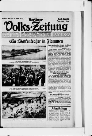 Berliner Volkszeitung vom 13.04.1927