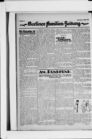 Berliner Volkszeitung vom 14.04.1927
