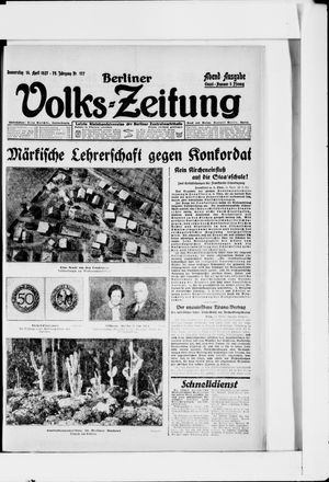 Berliner Volkszeitung vom 14.04.1927