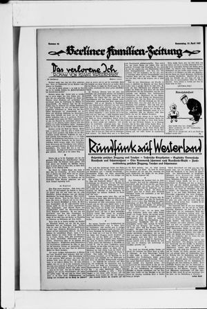 Berliner Volkszeitung vom 21.04.1927