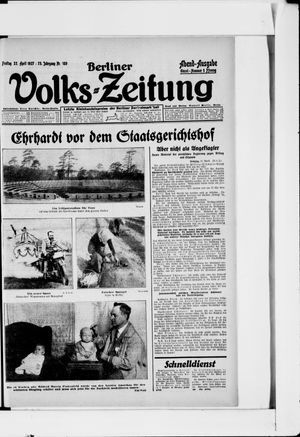Berliner Volkszeitung on Apr 22, 1927