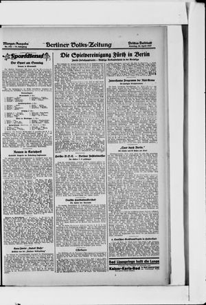 Berliner Volkszeitung vom 24.04.1927