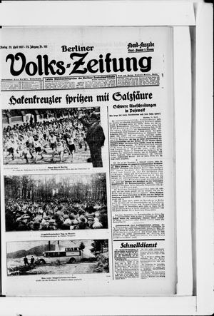 Berliner Volkszeitung vom 25.04.1927
